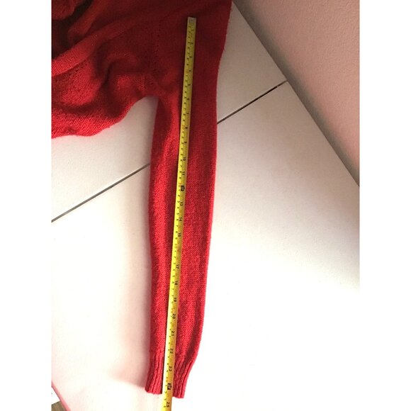 ELLE- WOMENS RED LONG SLEEVE OPEN FRONT CARDIGAN SWEATER SIZE X-SMALL - Picture 4 of 7